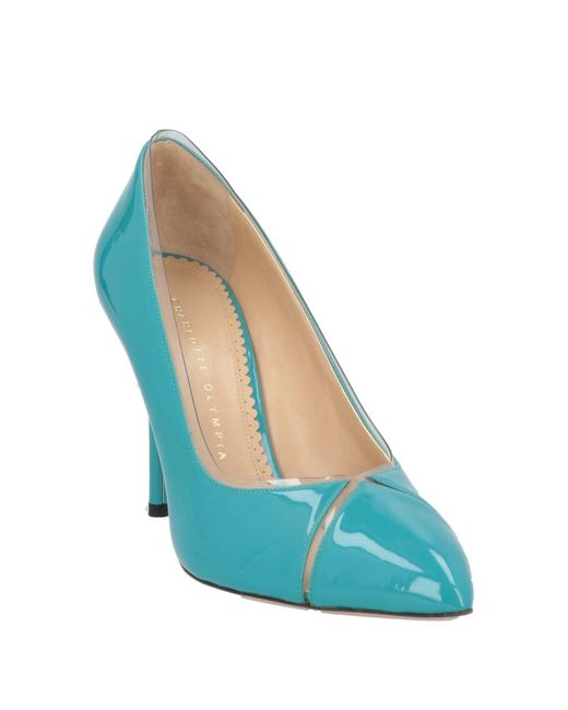Charlotte Olympia Blue Pumps Leather, Plastic