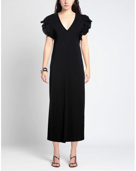 Anna Molinari Black Long Dress