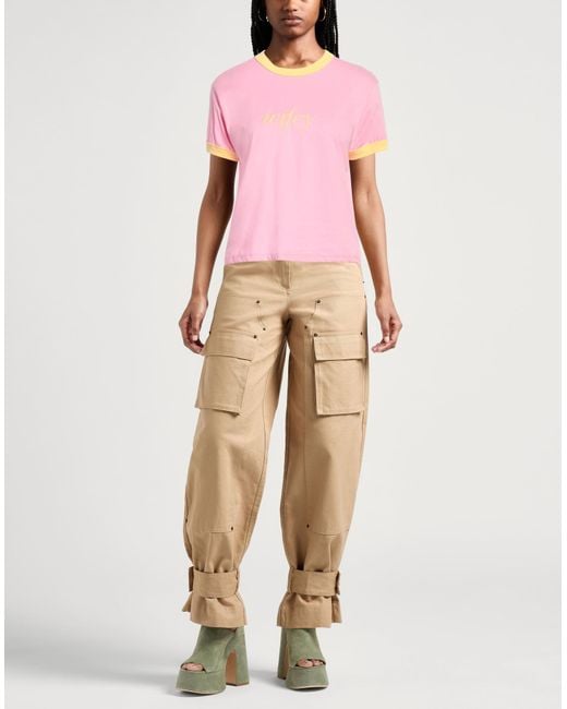 Gcds Pink T-Shirt Cotton