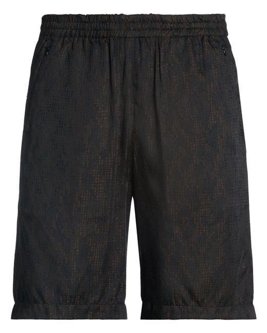 Needles Black Shorts & Bermuda Shorts Polyester, Rayon for men