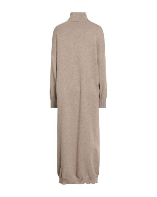 Brunello Cucinelli Natural Maxi Dress Cashmere