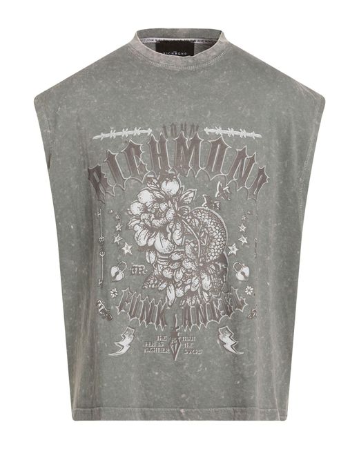 John Richmond Gray T-Shirt Pima Cotton for men
