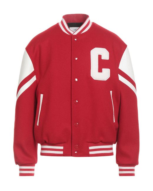 Céline Red Jacket Wool, Polyamide, Lambskin for men