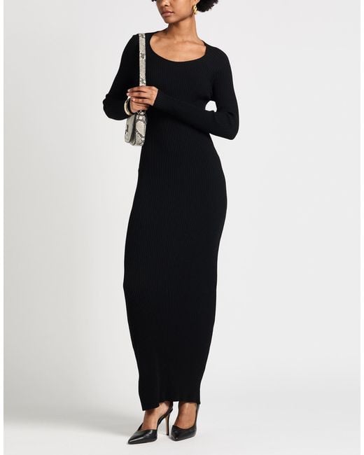 Akep Black Maxi Dress Ecovero Viscose, Polyester
