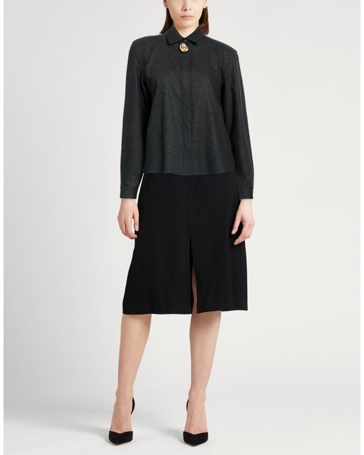 Fabiana Filippi Black Shirt Virgin Wool, Polyamide, Elastane