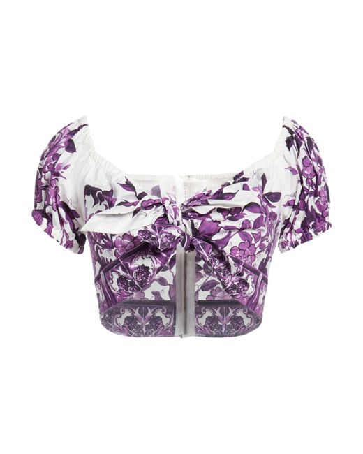 Dolce & Gabbana Purple Top Cotton