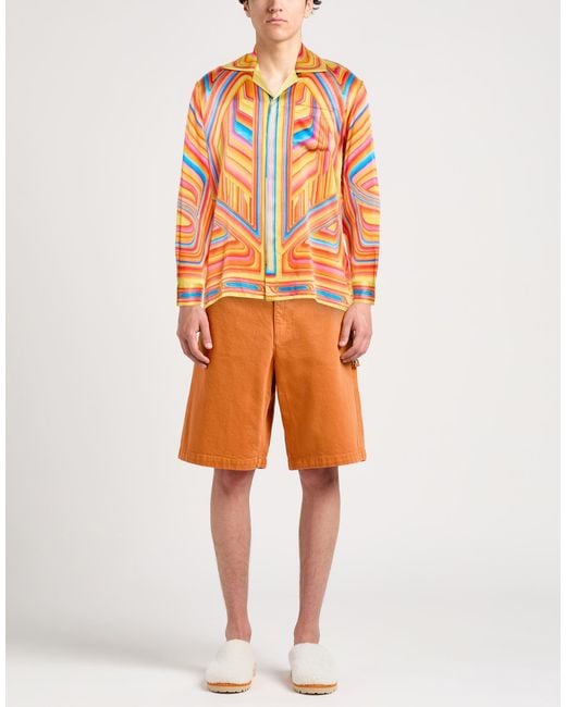 Casablanca Orange Shirt Silk for men