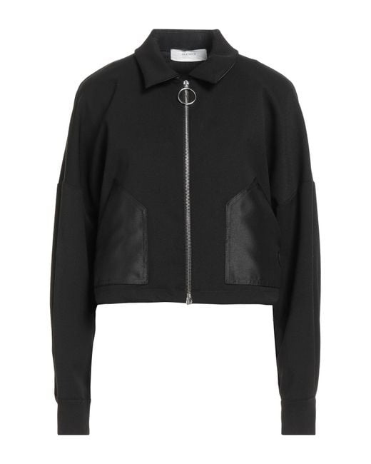 Beatrice B. Black Jacket Polyester, Virgin Wool, Elastane