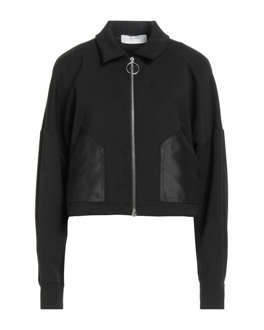 Beatrice B. Black Jacket Polyester, Virgin Wool, Elastane