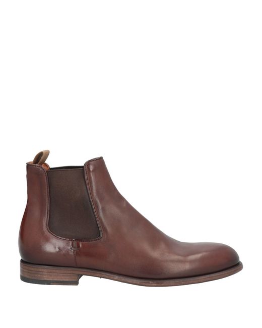 Pantanetti Brown Dark Ankle Boots Leather for men
