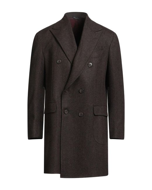 HOLLAND & SHERRY Black Coat Virgin Wool for men