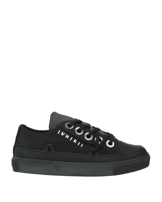 Inuikii Black Sneakers Leather, Textile Fibers