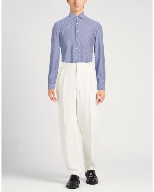 Michael Kors Blue Shirt Polyester, Cotton for men