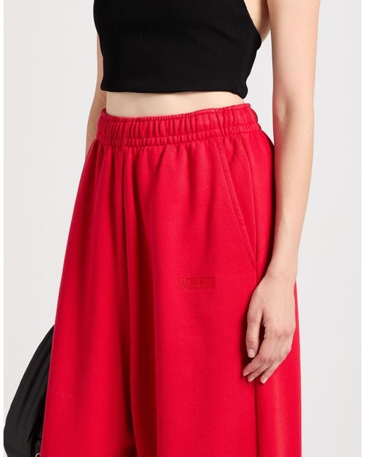 Vetements Red Pants Cotton, Elastane