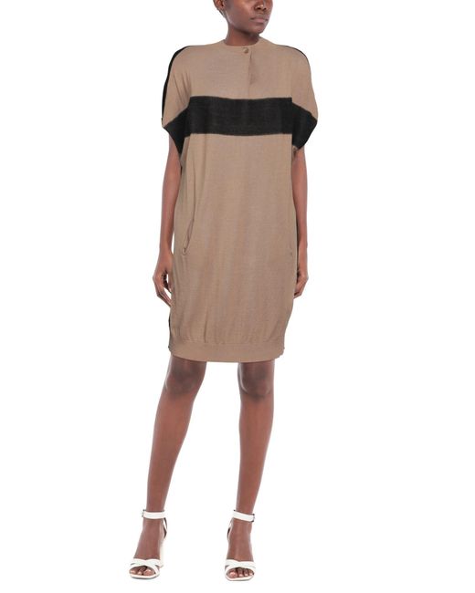 SIMONA CORSELLINI Brown Mini Dress