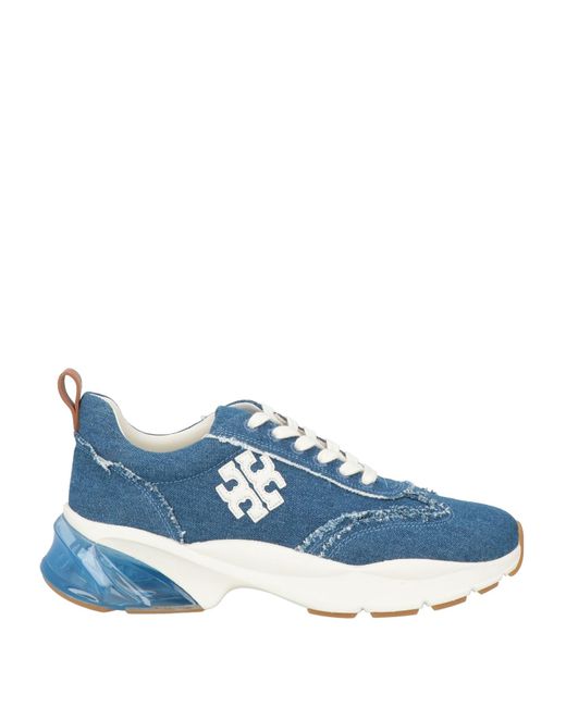 Tory Burch Blue Sneakers Textile Fibers, Leather