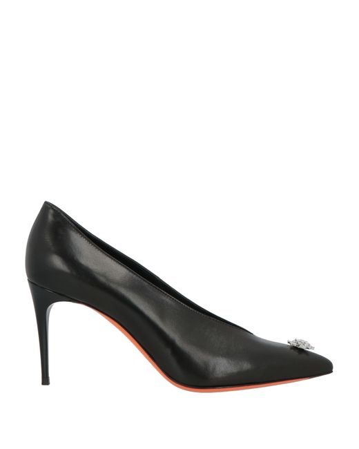Santoni Black Pumps Leather