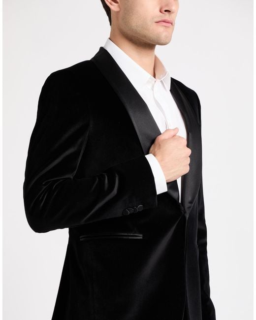 Brian Dales Black Blazer Cotton, Viscose, Elastane for men