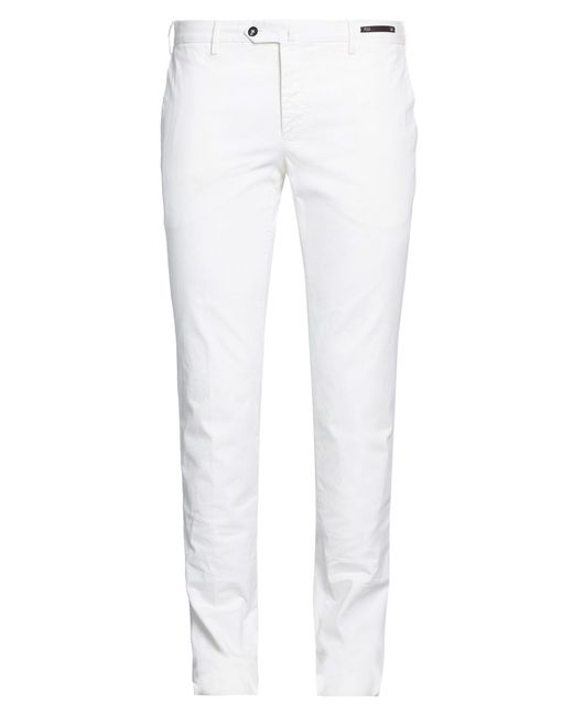 PT Torino White Pants Cotton, Elastane for men