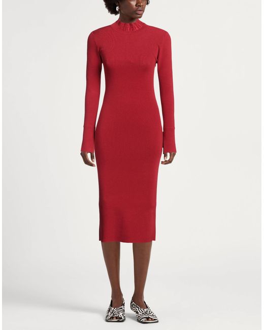 Patrizia Pepe Red Midi-Kleid