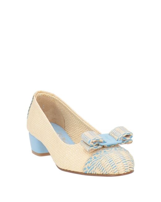 Ferragamo Natural Pumps Textile Fibers