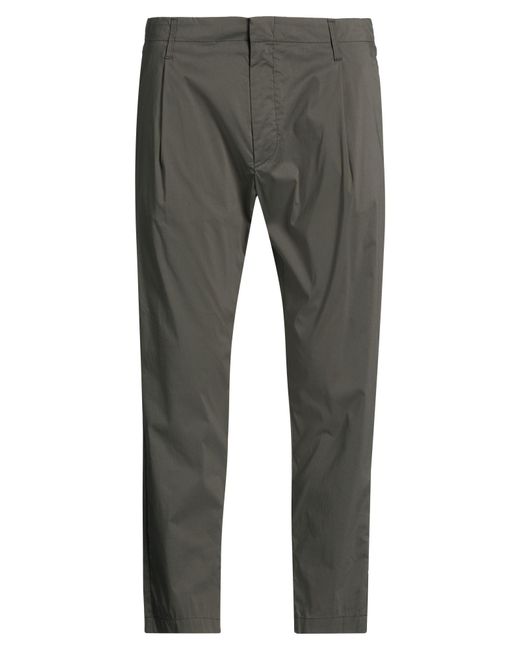Dondup Gray Dark Pants Cotton, Polyamide, Elastane for men