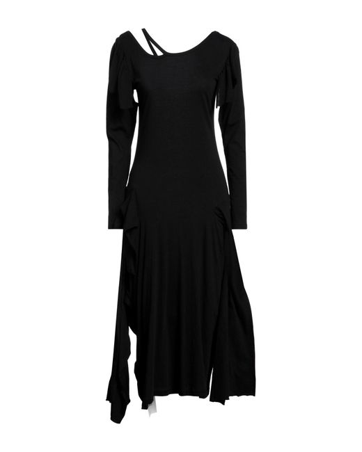 Vestido midi Yohji Yamamoto de color Black
