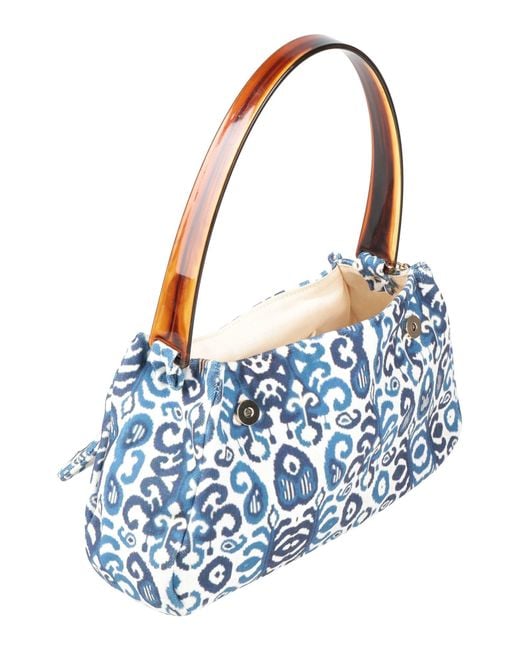 La Milanesa Blue Handbag Textile Fibers