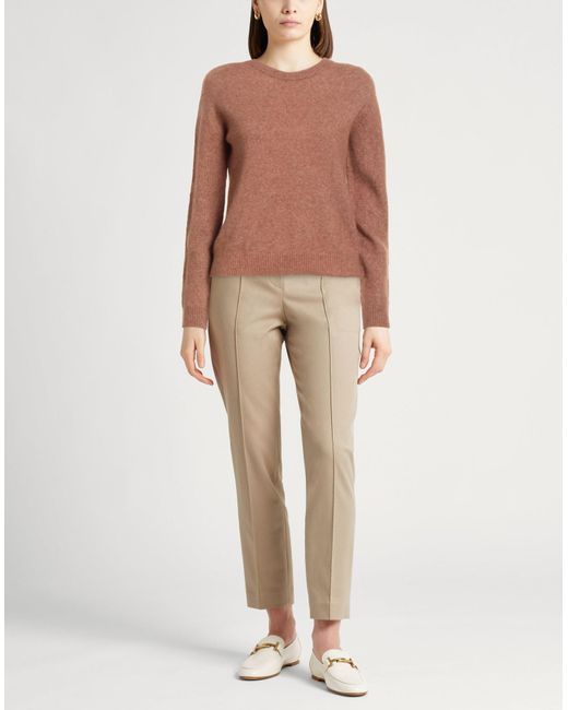 Roberto Collina Brown Sweater Cashmere, Silk, Polyester