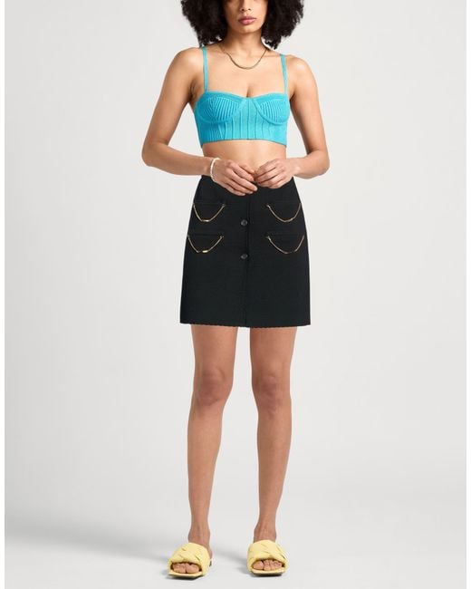 Moschino Black Mini Skirt Virgin Wool