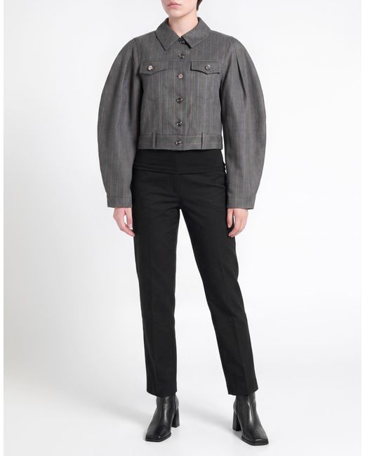 Ganni Gray Jacket Wool, Polyester, Viscose
