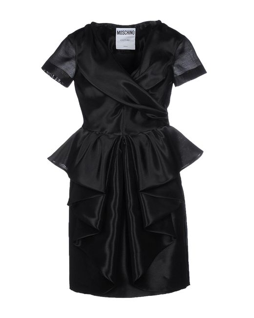 Moschino Black Mini Dress Cotton, Silk, Polyester