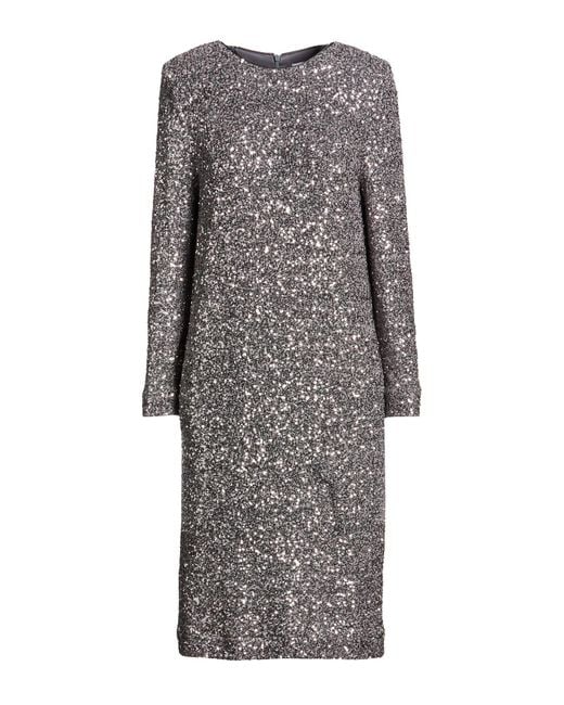 Clips More Gray Midi Dress Polyester, Elastane