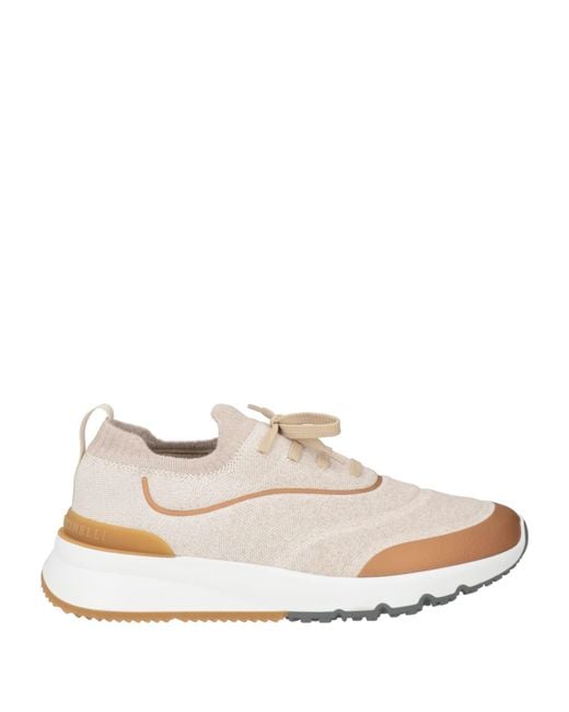 Brunello Cucinelli White Sneakers Textile Fibers for men