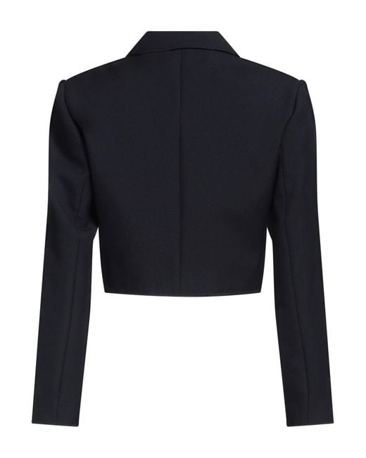 Sandro Blue Blazer Virgin Wool, Polyester