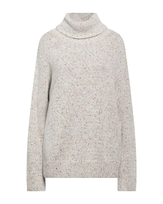 Gran Sasso Gray Turtleneck Alpaca Wool, Viscose, Polyamide, Virgin Wool