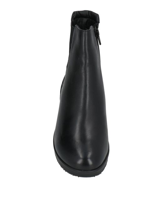Cinzia Soft Black Ankle Boots Leather