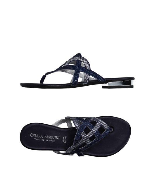 Chiara Pasquini Blue Toe Post Sandal