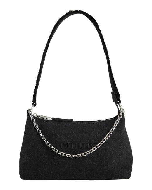Tommy Hilfiger Black Handbag Textile Fibers