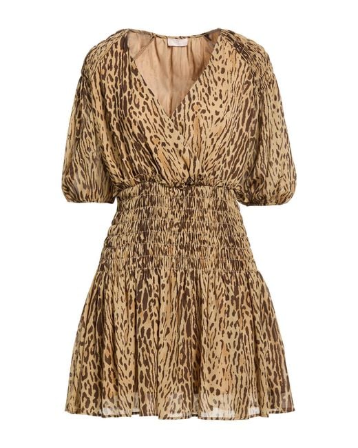 Liu Jo Natural Camel Mini Dress Polyester