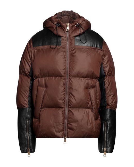 Neil Barrett Down Jacket in Brown for Men | Lyst