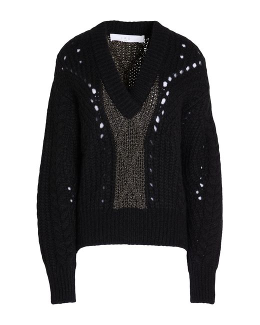 IRO Black Sweater Rayon, Polyamide, Alpaca Wool, Wool, Metallic Fiber