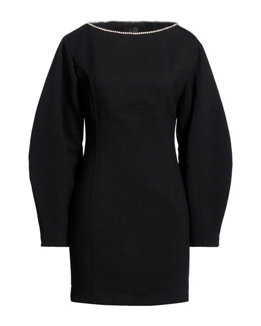 Pinko Blue Mini Dress Polyester, Viscose, Elastane, Glass, Brass