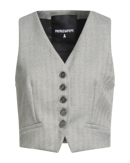 Patrizia Pepe Gray Tailored Vests