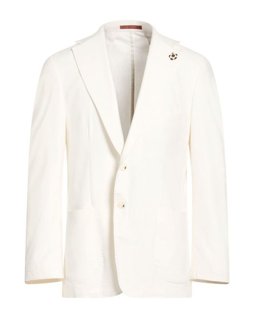 SUIT SARTORIA White Blazer Linen, Ecovero Viscose, Pes, Elastane for men