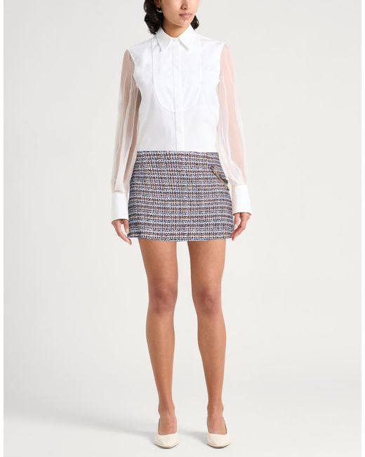 Liu Jo Gray Mini Skirt Cotton, Acrylic, Polyester, Polyamide