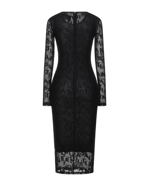 Versace Jeans Couture Black Midi Dress