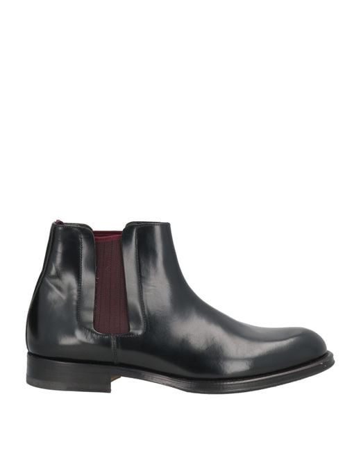 Pollini Black Ankle Boots Calfskin for men