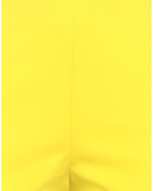 MSGM Yellow Pants Cotton, Polyamide, Elastane