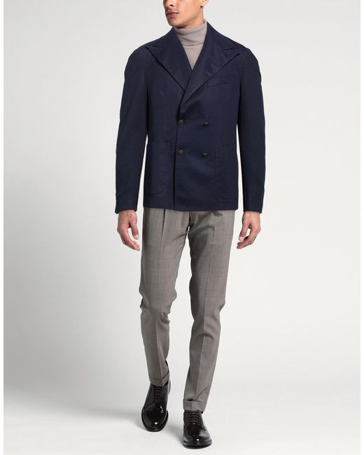 MALIA COUTURE Blue Blazer Polyester, Elastane for men